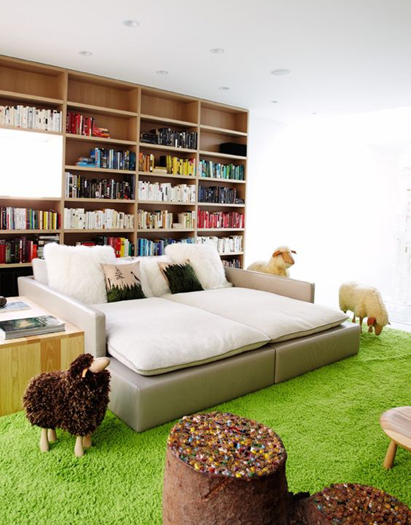 unique-grass-interior-with-sheep-theme
