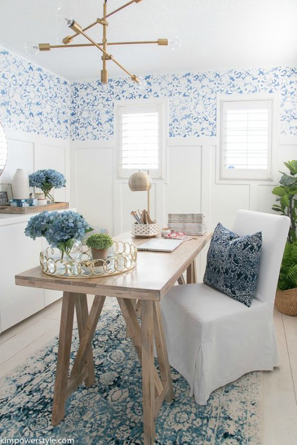 25 Relaxing Home Office Designs With Beach Theme | HomeMydesign