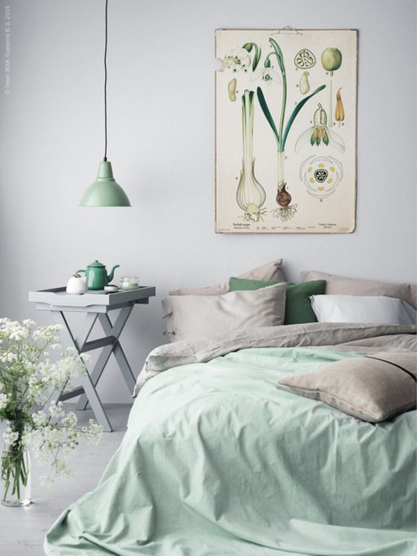 mint-bedroom-ornaments