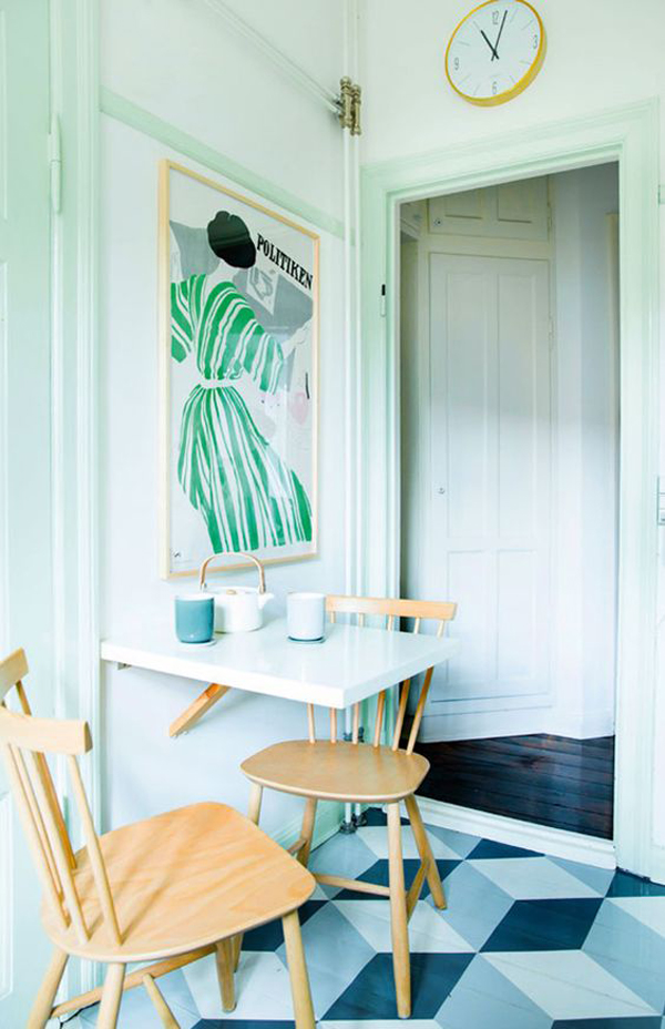 tiny-dining-room-with-mint-green-wall