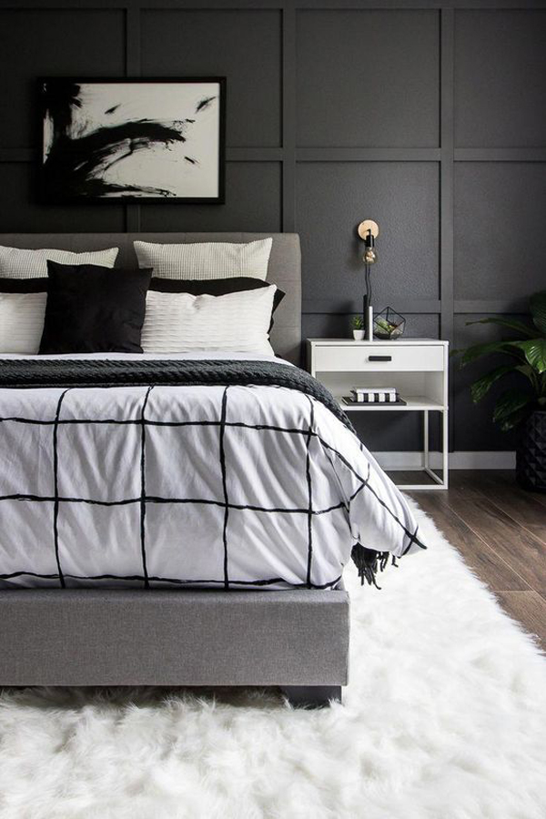 monochrome-black-bedroom-ideas