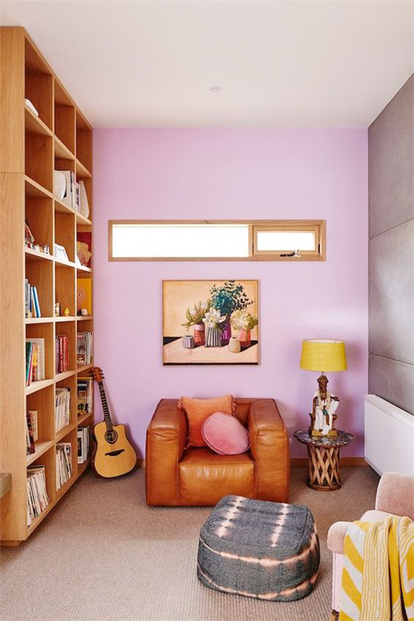 lilac-reading-nook-with-bookcase-design