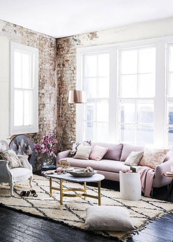 trendy-lilac-living-room-with-brick-exposed