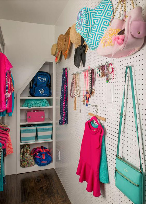 under-stairs-pegboard-closet-ideas