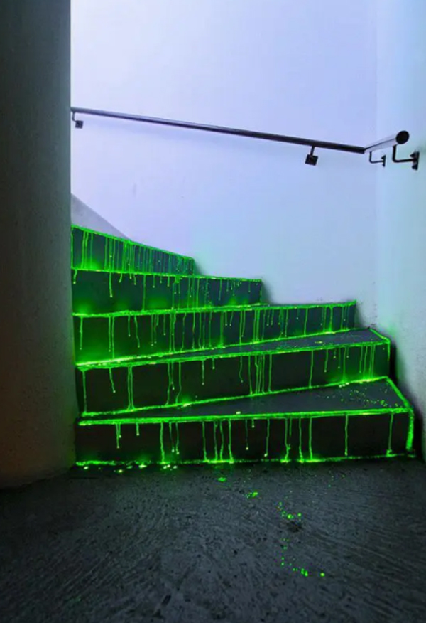 creepy-green-neon-glow-in-the-dark-for-staircase