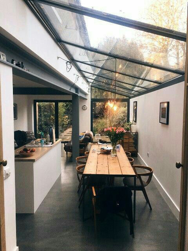 cozy-vintage-dining-and-kitchen-areas-with-skylights