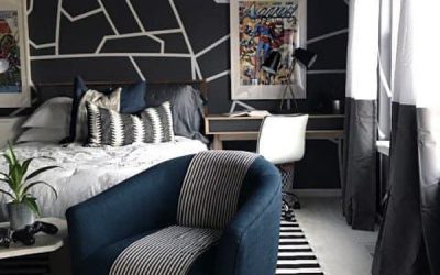 modern-teen-boys-bedroom-with-abstract-wall-accent