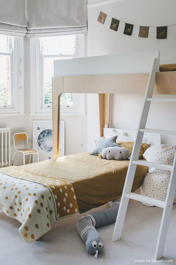 minimalist-japandi-kids-bedroom-with-bunk-bed