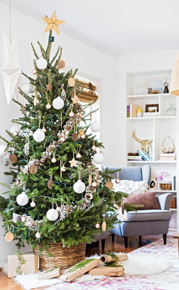 amazing-christmas-tree-base-ideas-with-rattan-basket