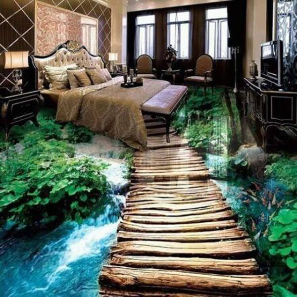 antique-bedroom-with-bridge-river-floor-art