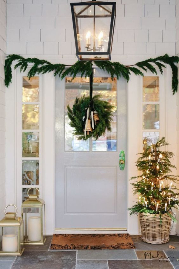 christmas-front-door-with-tree-basket-covered