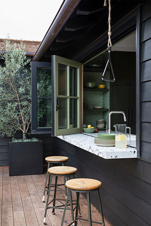 cool-black-kitchen-window-bar-ideas
