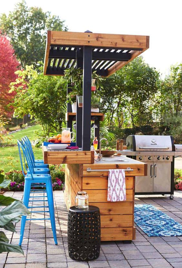 outdoor-kitchen-design-with-diy-mini-bar