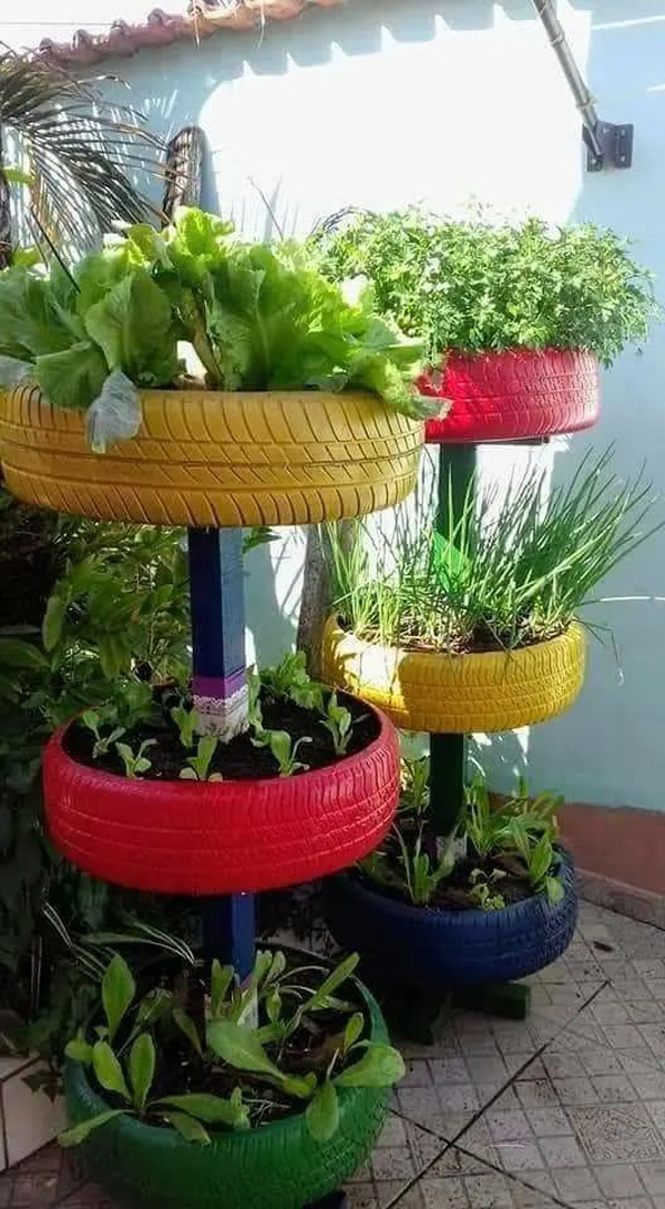 three-tire-vertical-garden-ideas