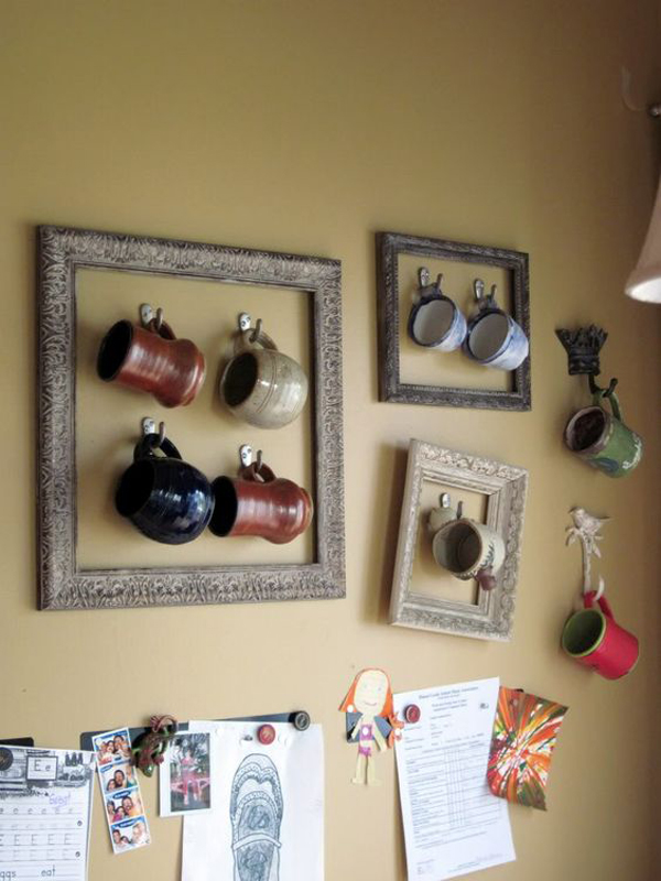 vintage-coffee-mug-display-frame-ideas