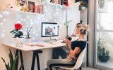 cute-home-office-ideas-with-string-light