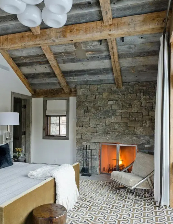 traditional-bedroom-with-fireplace-design