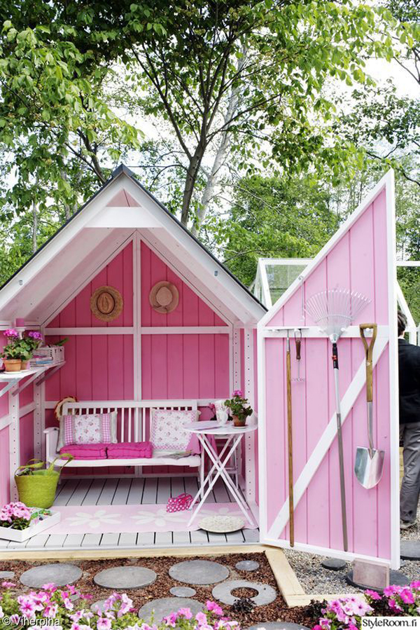 adorable-pink-garden-shed-with-reading-nook