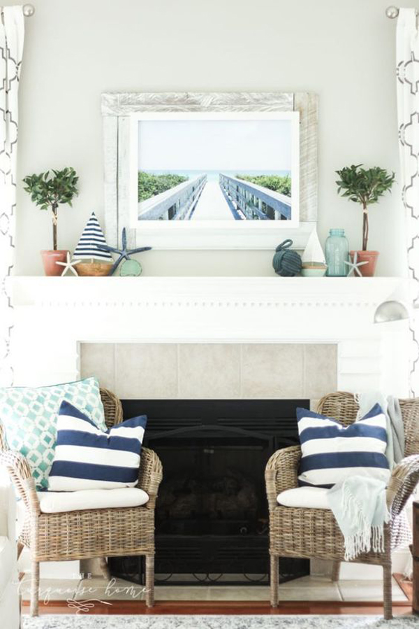 coastal-summer-mantel-decor-ideas