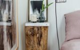 diy-tree-stump-bedroom-table-with-pendant-lamp