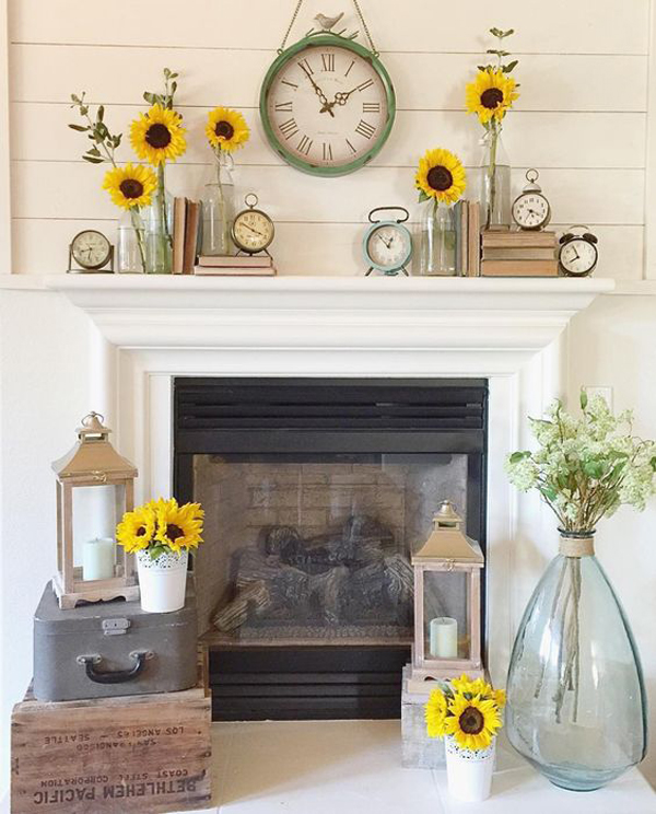 fresh-summer-fireplace-with-floral-arrangement