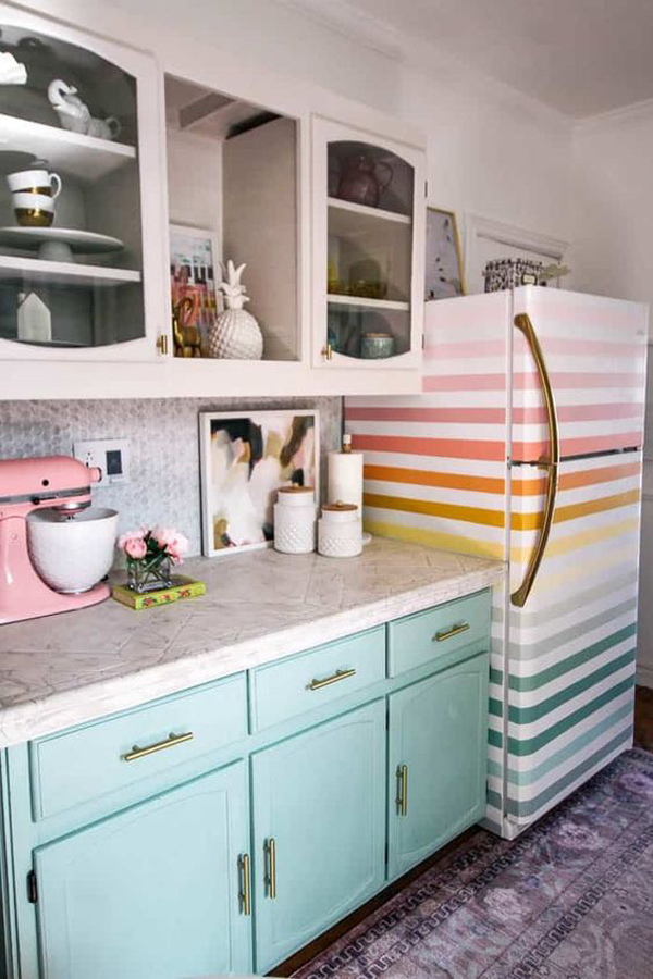 fun-kitchen-color-ideas-with-rainbow-fridge