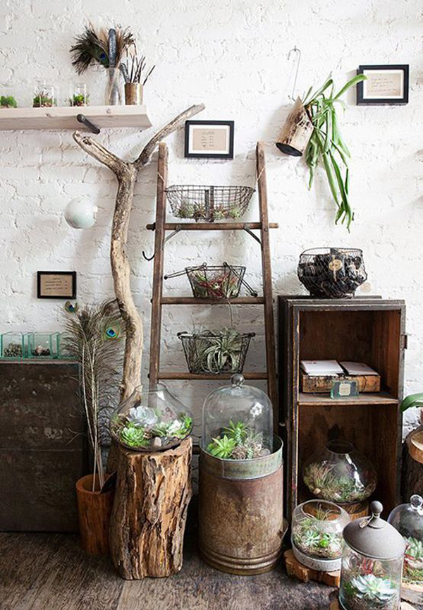 rustic-stump-plant-decor-for-indoor
