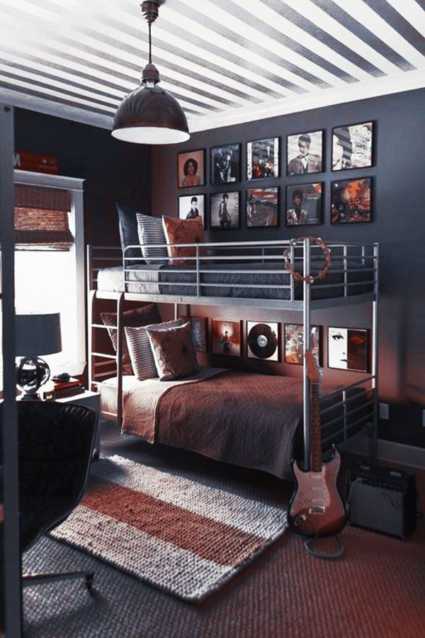 stripes-bedroom-ceiling-for-teen