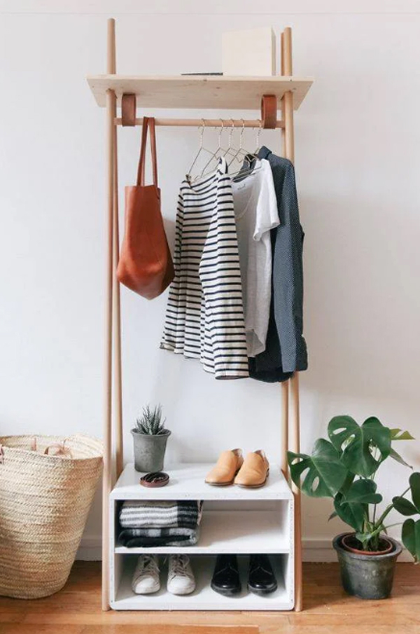 stylish-combine-shoe-rack-with-hanging-clothes