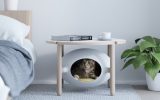 multifunctional-igloo-cat-bed-with-side-table-design