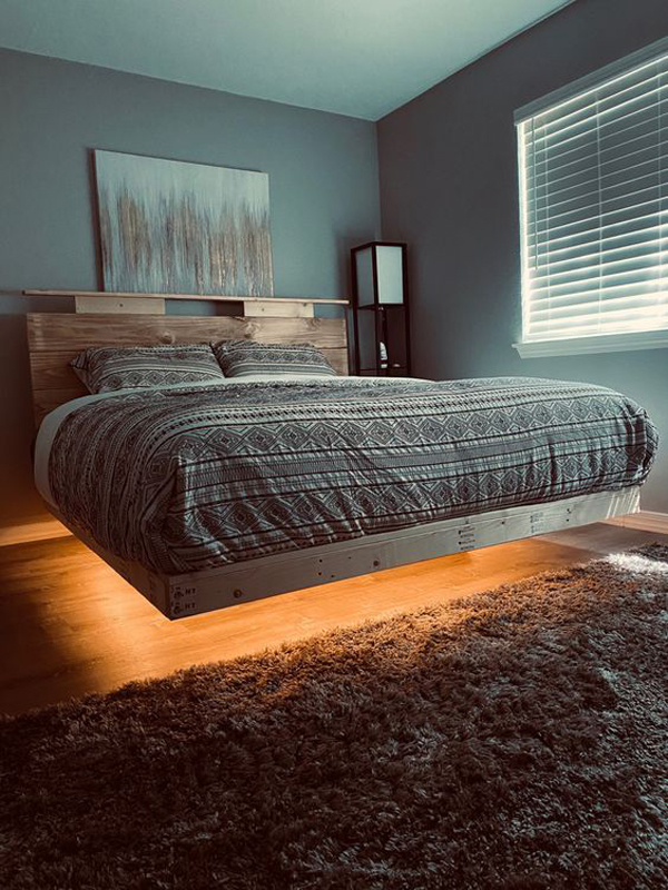 20 Fantastic Floating Bed Design That Make Cozy