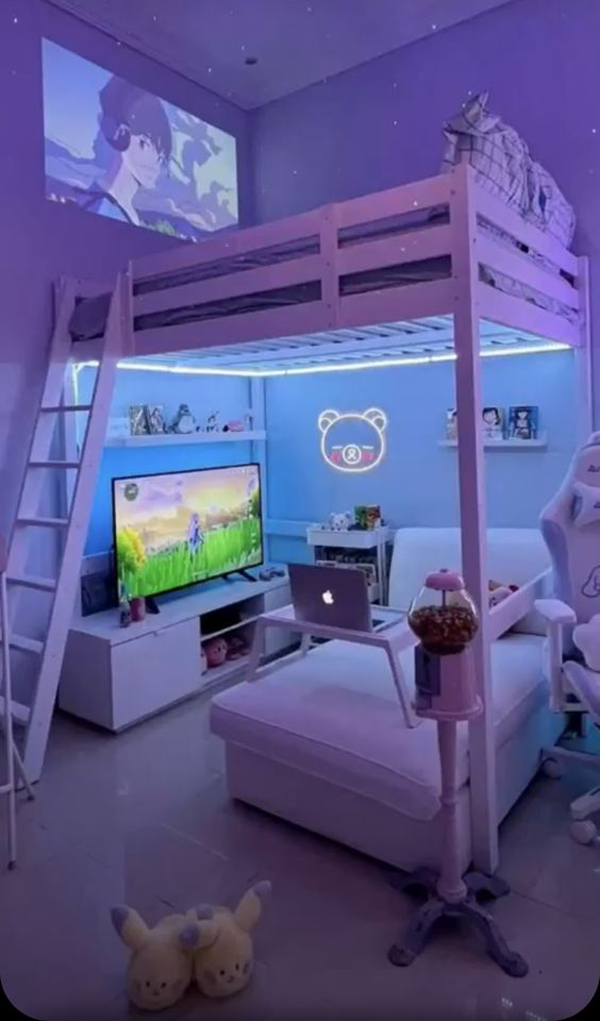 futuristic-loft-bed-design-with-led-lights