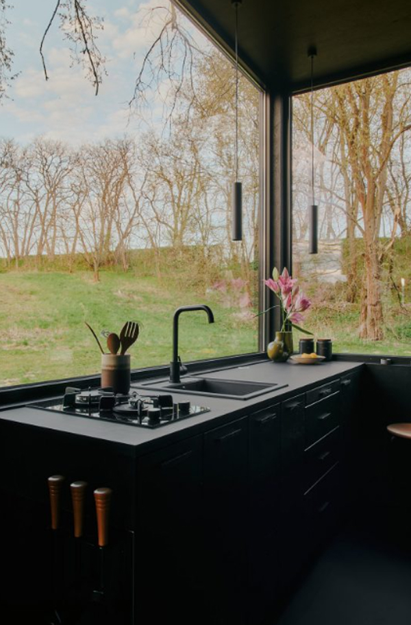 open-kitchen-cabin-design-with-black-accents