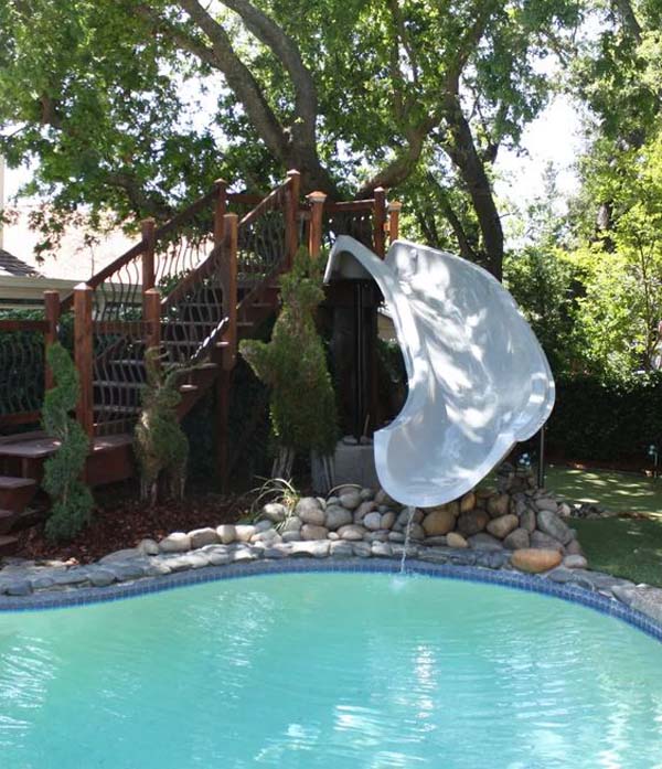 water-slide-ideas-for-kids-pool-in-the-backyard