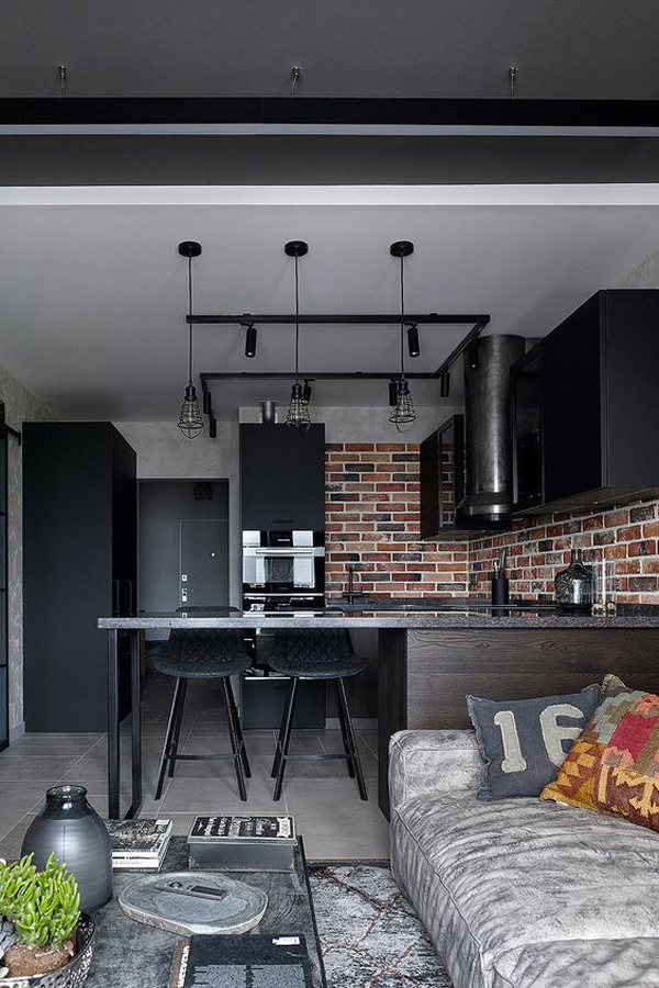 modern-and-industrial-kitchen-design-with-exposed-brick