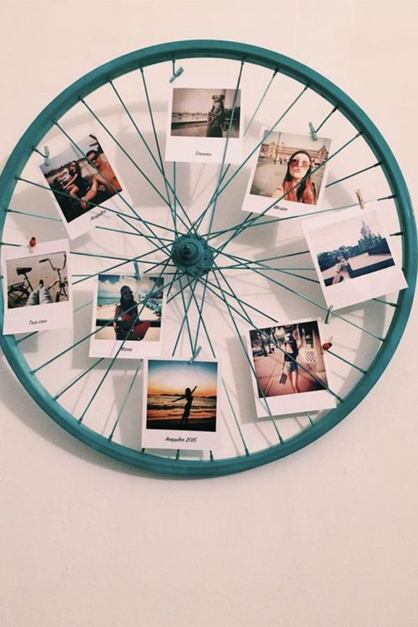 diy-bicycle-wheel-photo-display-ideas