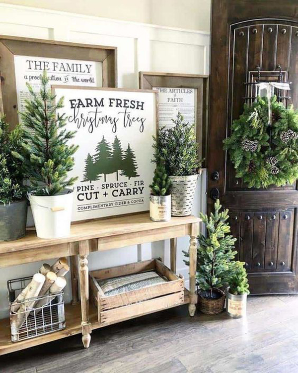 22 Fresh Winter Entryway Ideas That Most Evergreens