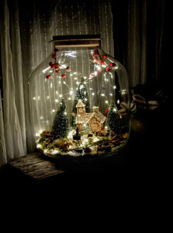 christmas-terrariums-with-lights-and-gingerbread-house