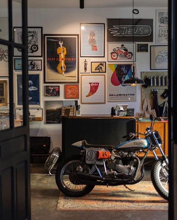 men-motorcycle-interior-with-gallery-wall