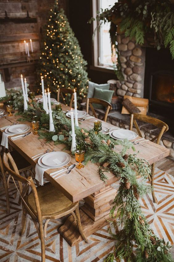 traditional-christmas-table-decor-with-pine