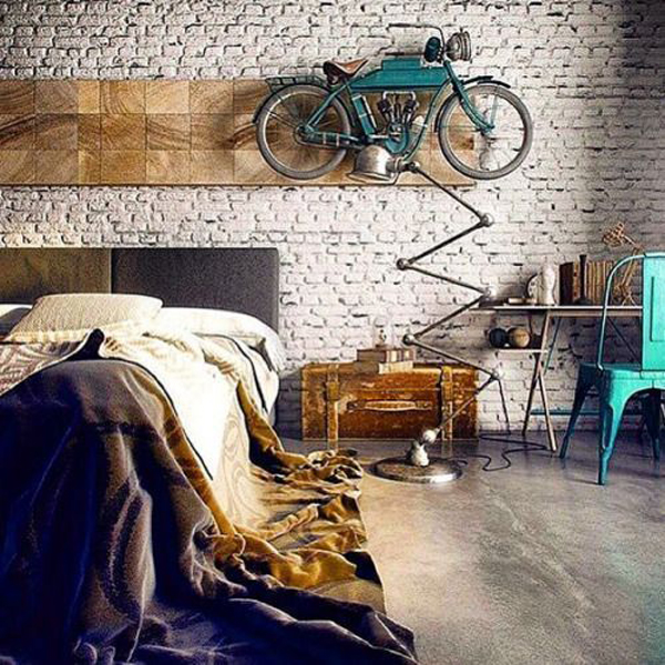 unique-motorcycle-wall-in-bedroom