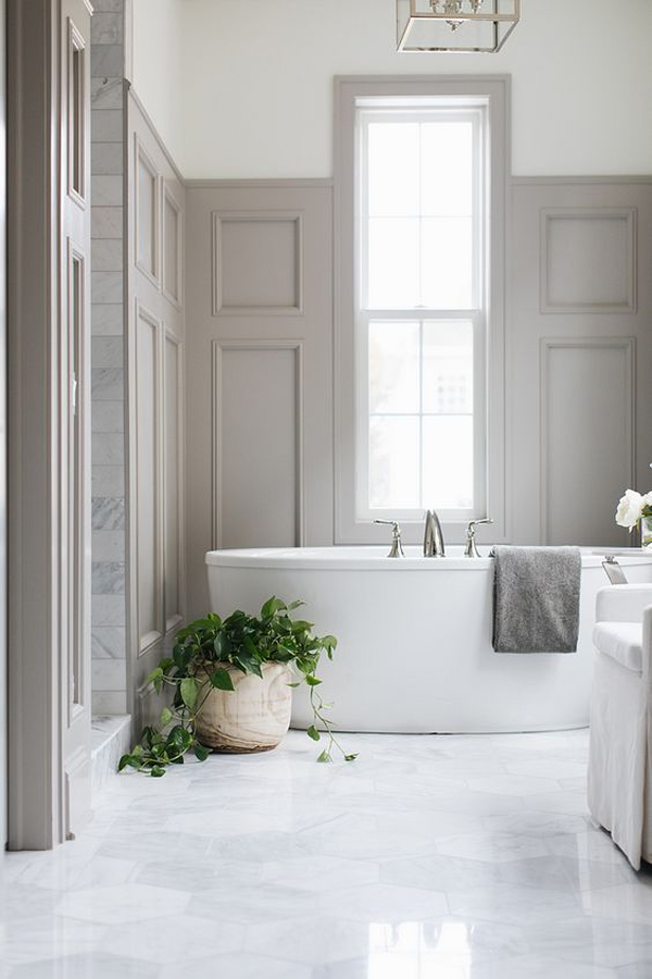 grey-bathroom-with-wall-moulding-ideas