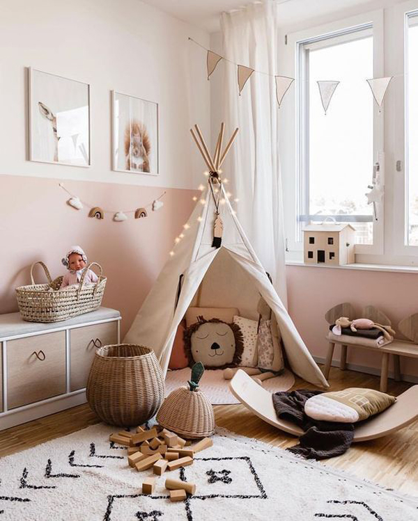 20 Adorable Baby Pink Color Ideas For Kids Room