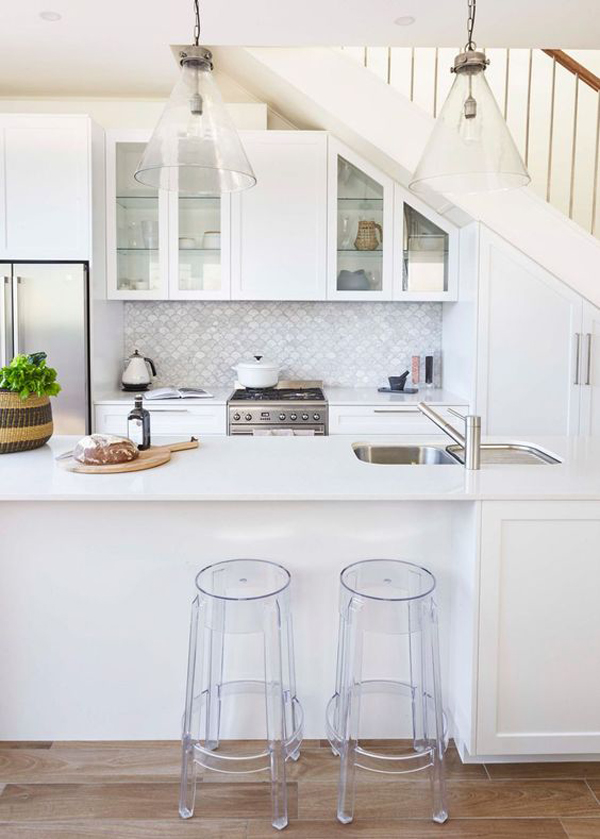 minimalist-kitchen-under-stairs-with-farmhouse-style