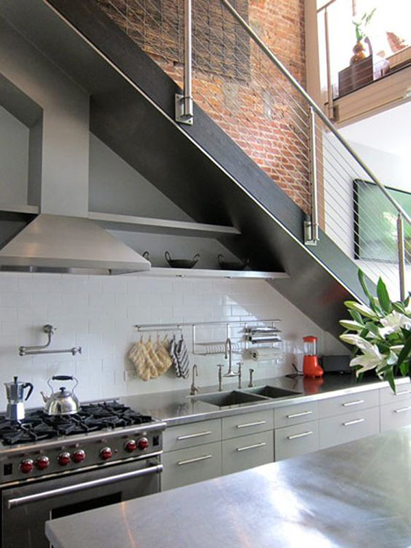 modern-space-saving-kitchen-in-under-stairs
