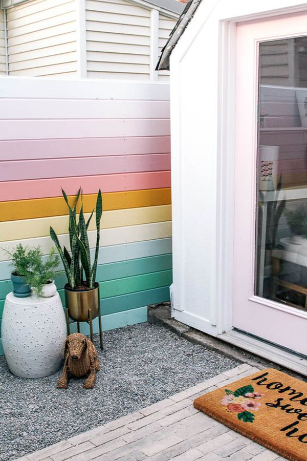 rainbow-pastel-fence-decor-ideas