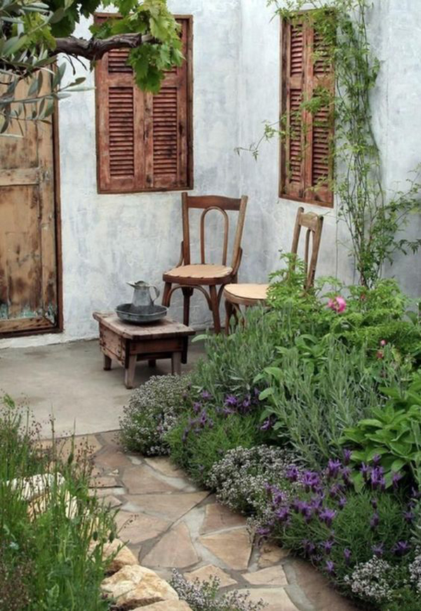 vintage-wood-garden-seating-ideas-for-backyard