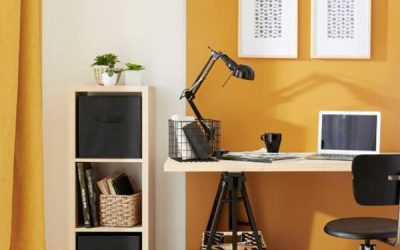 orange-home-office-wall-color-blocking