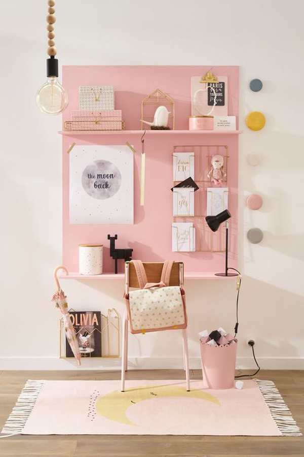 prettiest-pastel-desk-with-pink-wall-accents