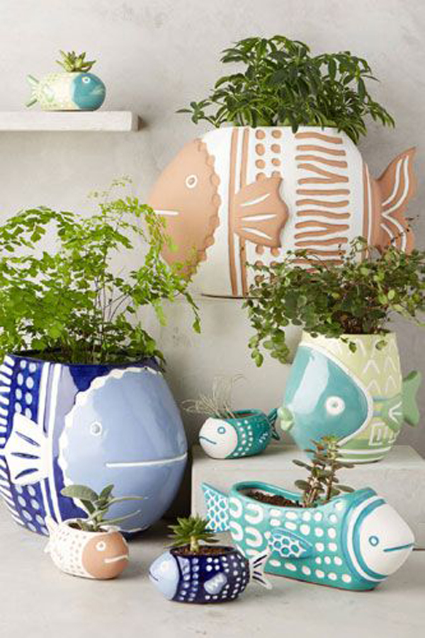 indoor-small-planters-with-fish-pots
